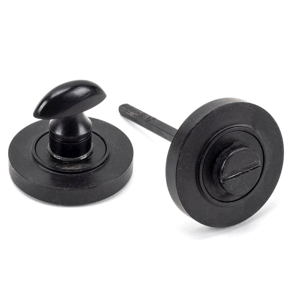 From The Anvil Door Furniture External Beeswax / No From The Anvil - External Beeswax Round Thumbturn Set (Plain)