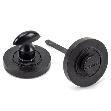 From The Anvil Door Furniture External Beeswax / No From The Anvil - External Beeswax Round Thumbturn Set (Plain)