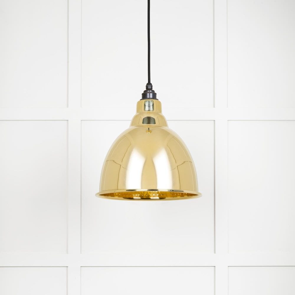 From The Anvil Electrical Hammered Brass / Ceiling Pendants From The Anvil - Hammered Brass Brindley Pendant