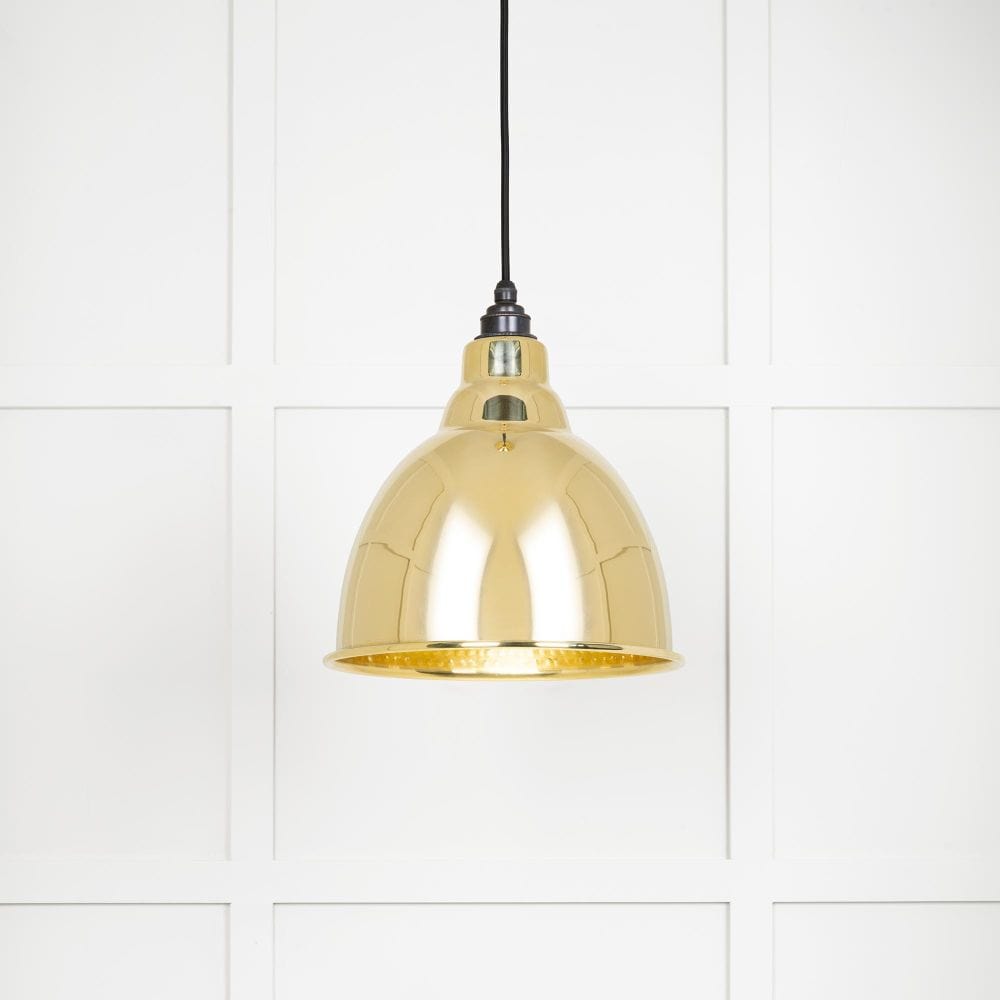 From The Anvil Electrical Hammered Brass / Ceiling Pendants From The Anvil - Hammered Brass Brindley Pendant