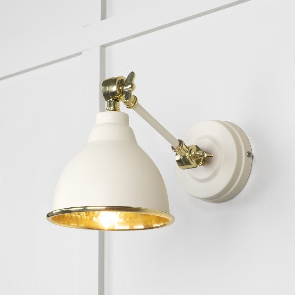 From The Anvil Electrical Hammered Brass / Wall Lights From The Anvil - Hammered Brass Brindley Wall Light in Teasel