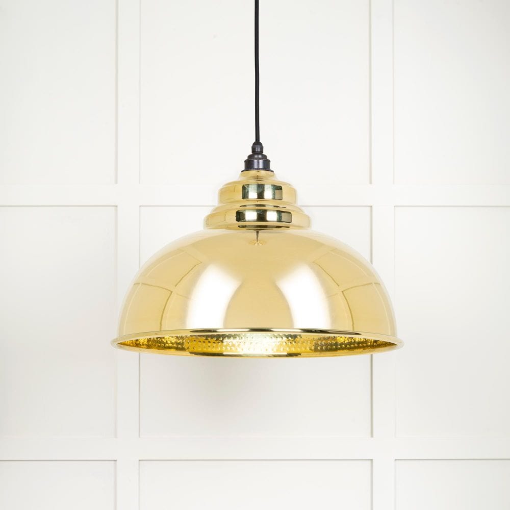From The Anvil Electrical Hammered Brass / Ceiling Pendants From The Anvil - Hammered Brass Harborne Pendant