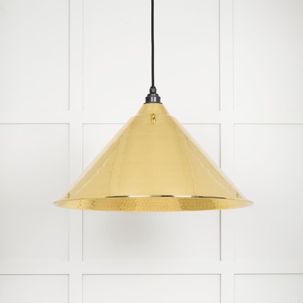 From The Anvil Electrical Hammered Brass / Ceiling Pendants From The Anvil - Hammered Brass Hockley Pendant