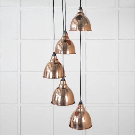 From The Anvil Electrical Hammered Copper / Cluster Pendants From The Anvil - Hammered Copper Brindley Cluster Pendant