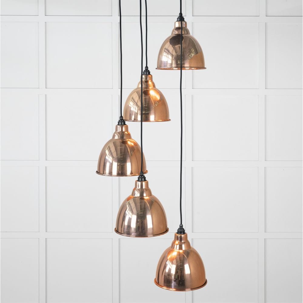 From The Anvil Electrical Hammered Copper / Cluster Pendants From The Anvil - Hammered Copper Brindley Cluster Pendant