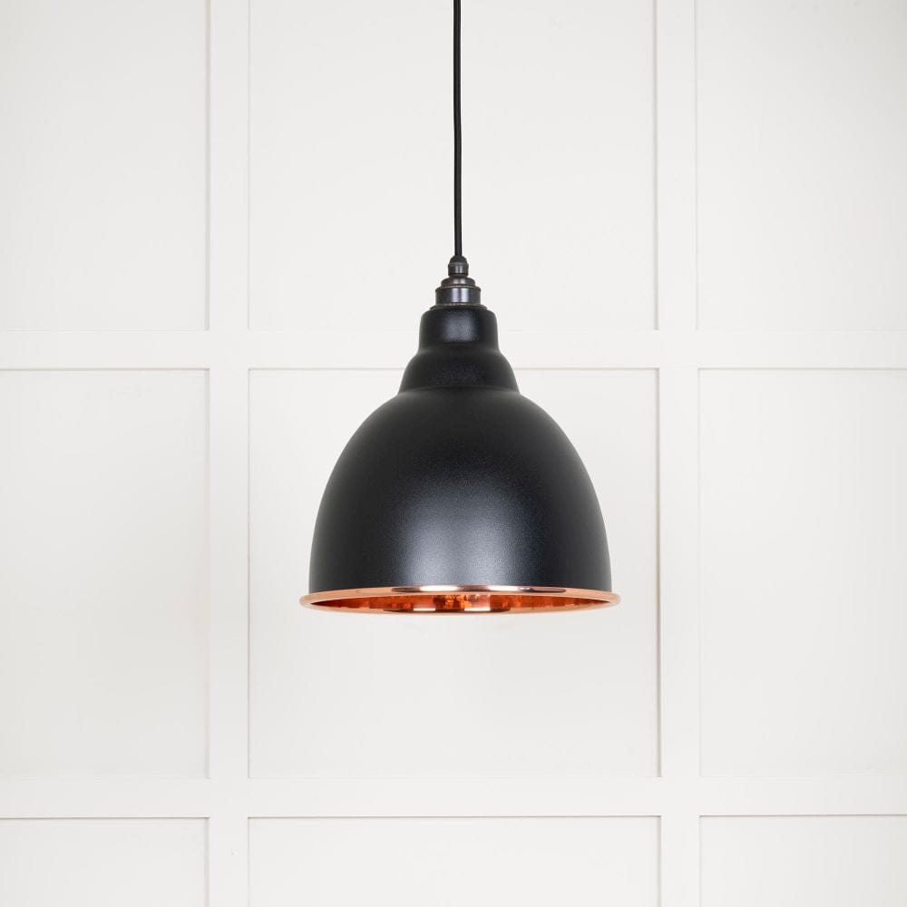 From The Anvil Electrical Hammered Copper / Ceiling Pendants From The Anvil - Hammered Copper Brindley Pendant in Elan Black