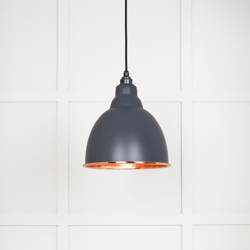 From The Anvil Electrical Hammered Copper / Ceiling Pendants From The Anvil - Hammered Copper Brindley Pendant in Slate