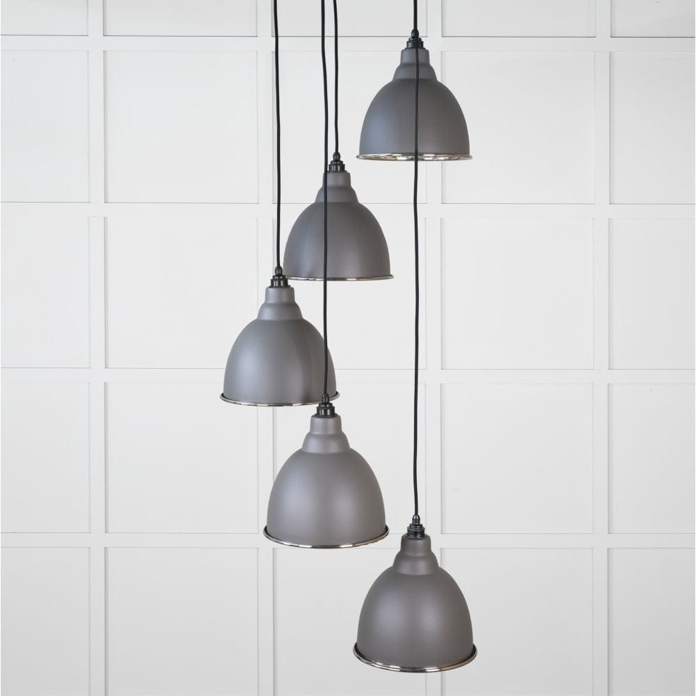 From The Anvil Electrical Hammered Nickel / Cluster Pendants From The Anvil - Hammered Nickel Brindley Cluster Pendant in Bluff