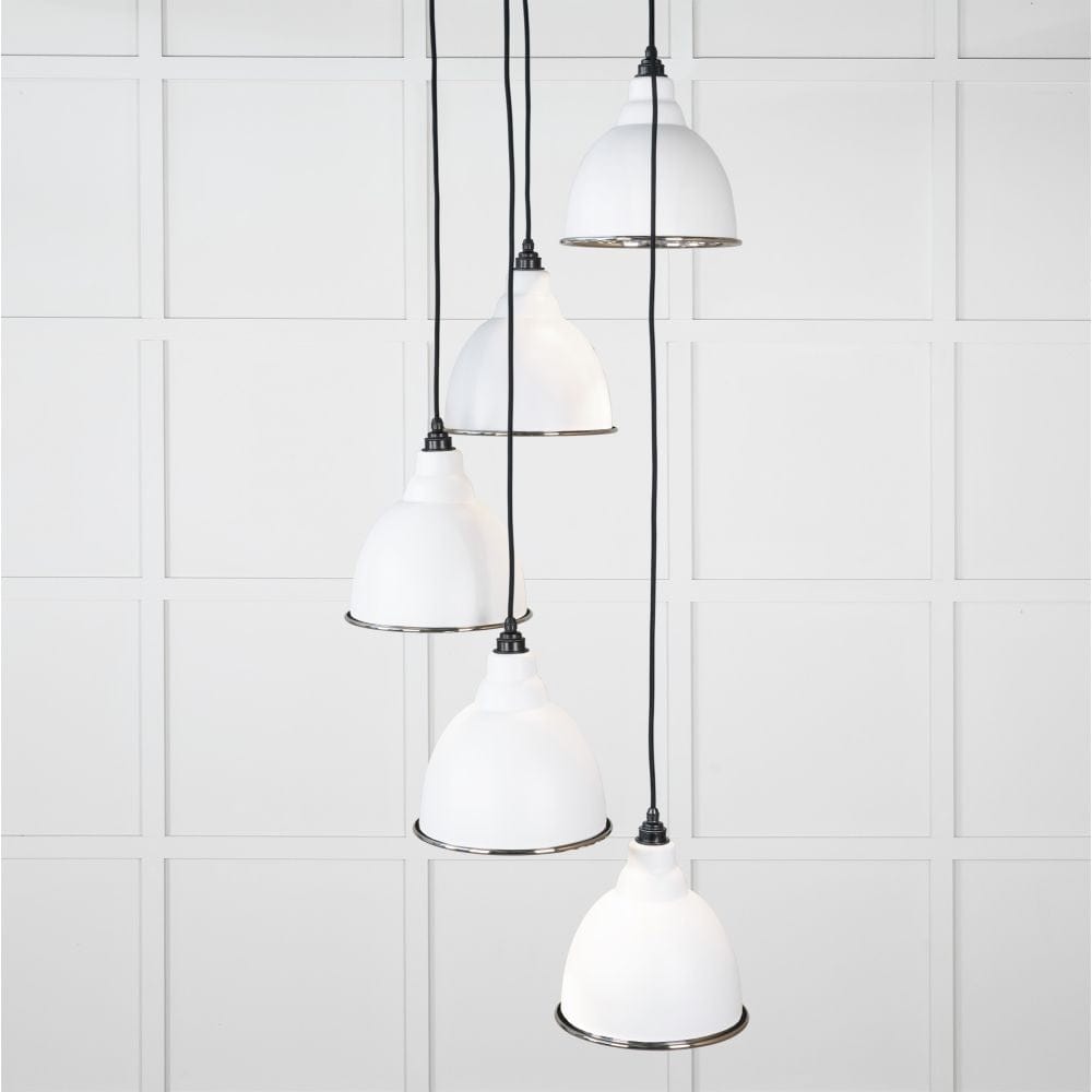 From The Anvil Electrical Hammered Nickel / Cluster Pendants From The Anvil - Hammered Nickel Brindley Cluster Pendant in Flock