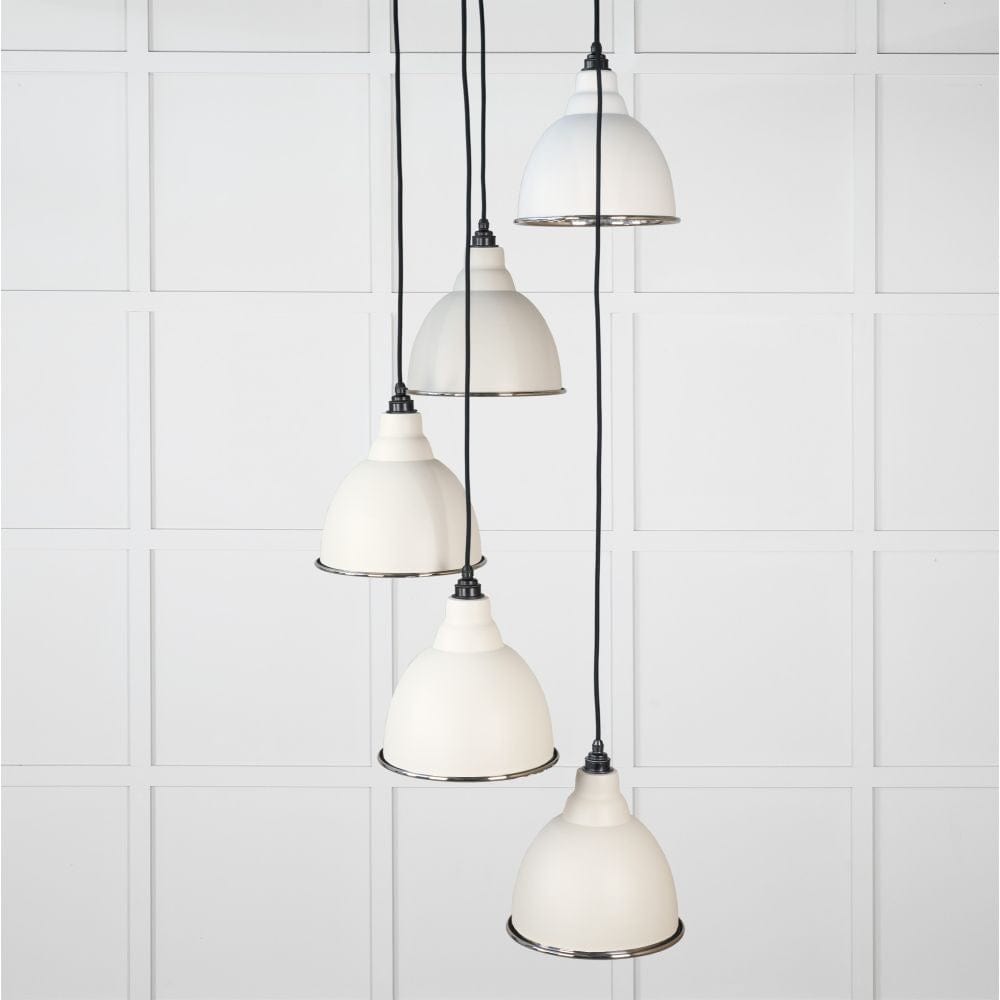 From The Anvil Electrical Hammered Nickel / Cluster Pendants From The Anvil - Hammered Nickel Brindley Cluster Pendant in Teasel