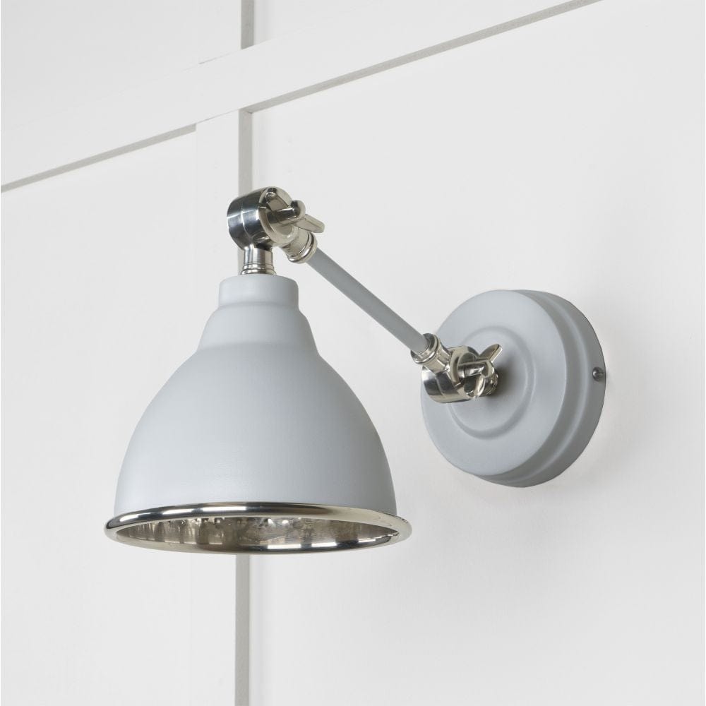 From The Anvil Electrical Hammered Nickel / Wall Lights From The Anvil - Hammered Nickel Brindley Wall Light in Birch