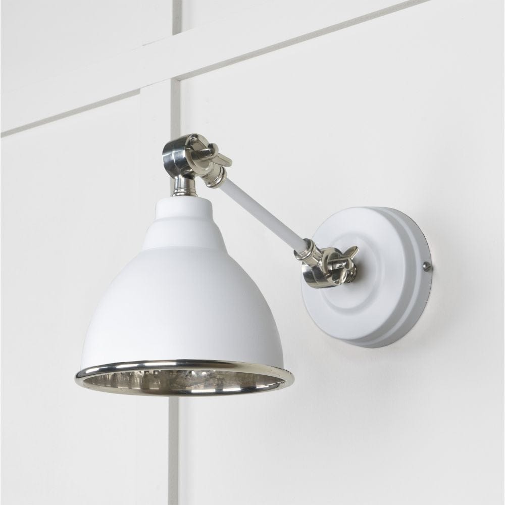 From The Anvil Electrical Hammered Nickel / Wall Lights From The Anvil - Hammered Nickel Brindley Wall Light in Flock