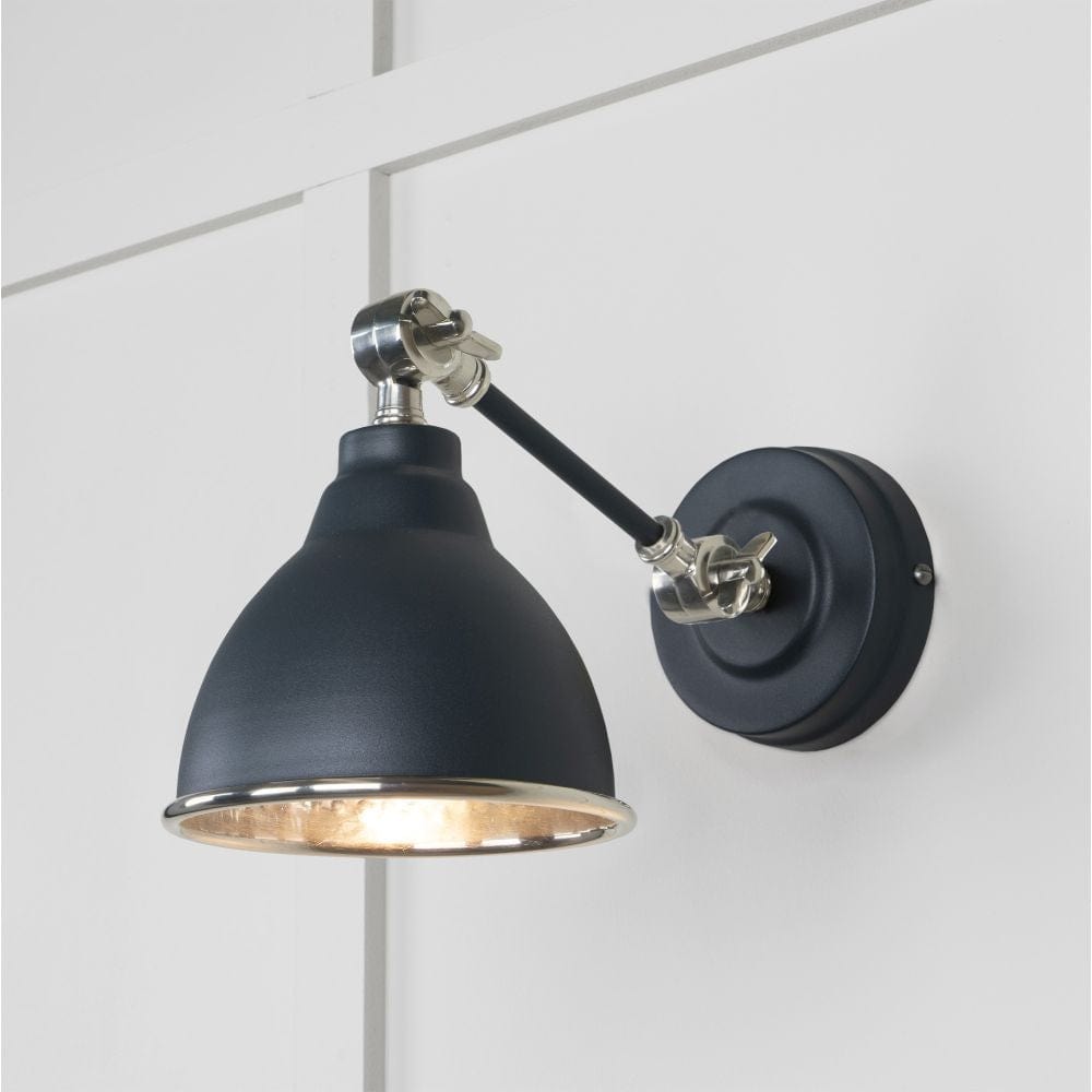 From The Anvil Electrical Hammered Nickel / Wall Lights From The Anvil - Hammered Nickel Brindley Wall Light in Soot