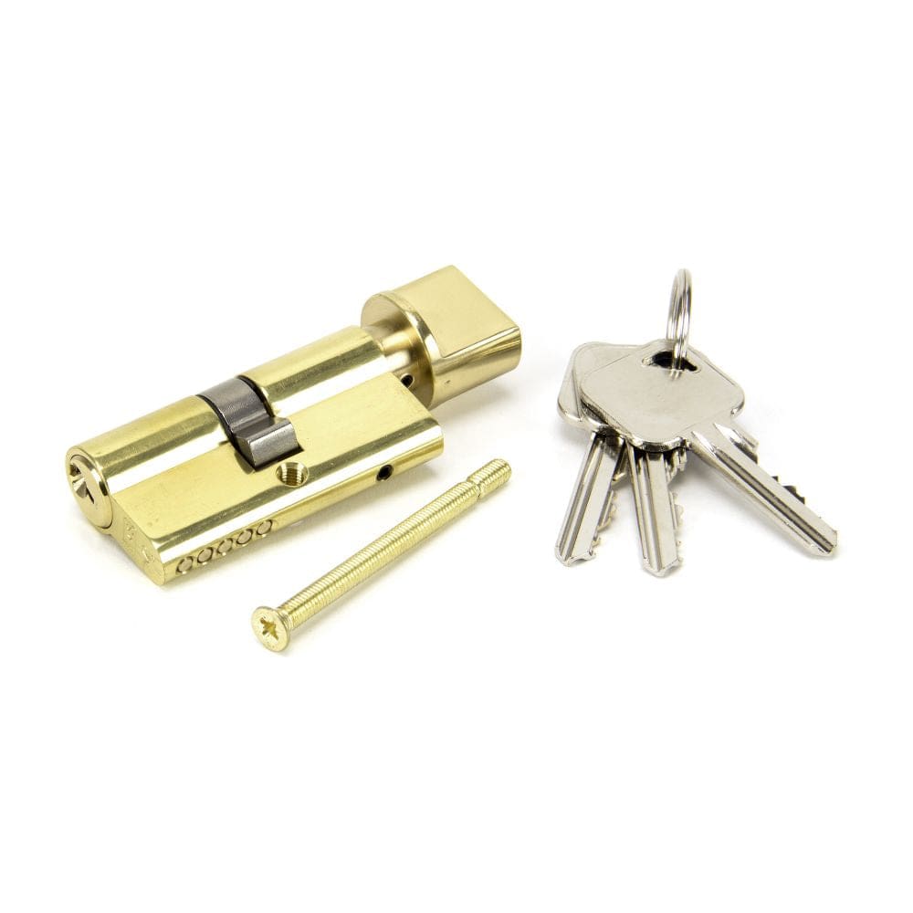 From The Anvil Locks & Latches Lacquered Brass / Euro Cylinder & Turn / 30 x 30mm From The Anvil - Lacquered Brass 30/30 5pin Euro Cylinder/Thumbturn KA
