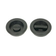 From The Anvil Door Furniture Matt Black / Round Flush Pull (Privacy) / Round From The Anvil - Matt Black 60mm Art Deco Round Pull - Privacy Set