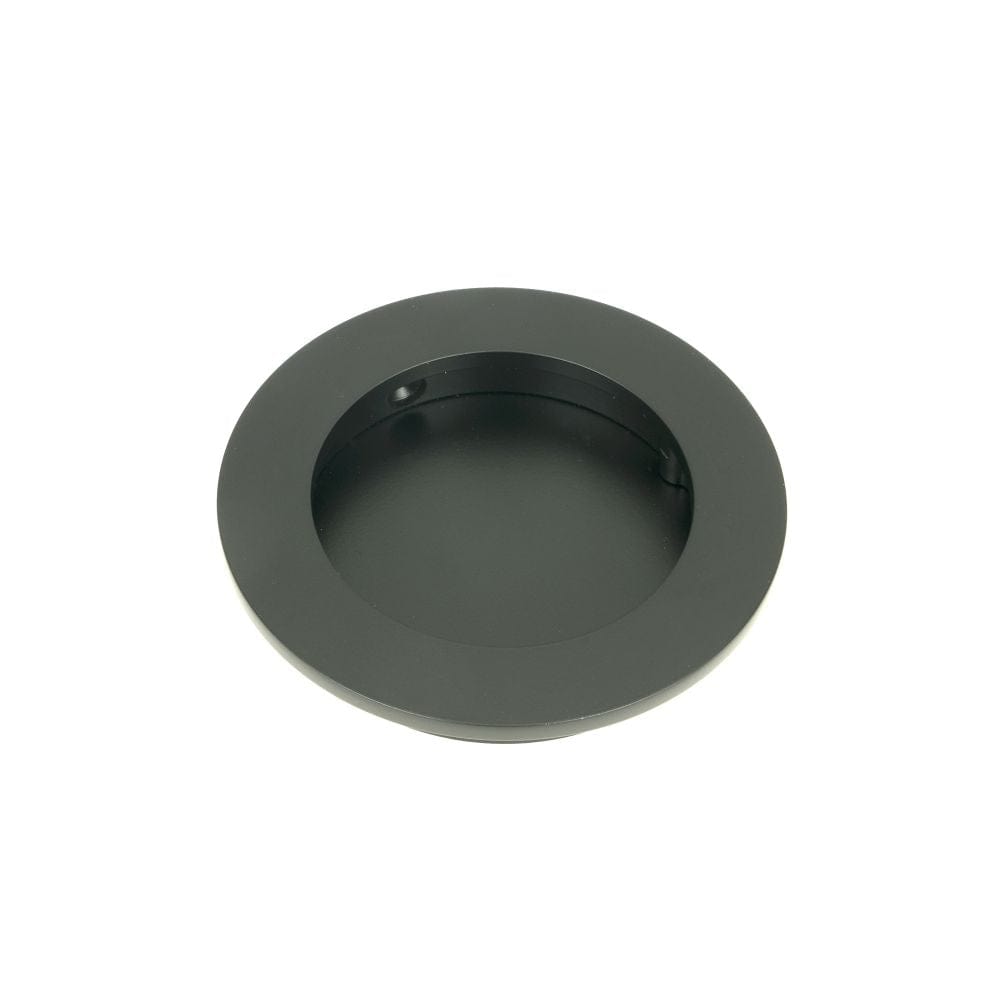 From The Anvil Door Furniture Matt Black / Flush Handle / Round From The Anvil - Matt Black 75mm Plain Round Pull