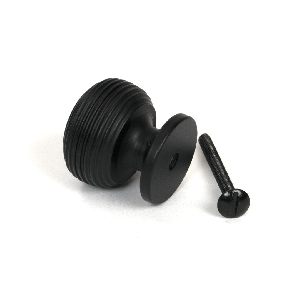 From The Anvil Cabinet Hardware Matt Black / Cabinet Knobs / 30mm Dia. From The Anvil - Matt Black Beehive Cabinet Knob 30mm
