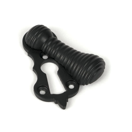 From The Anvil Door Furniture Matt Black / Mortice Key Profile Escutcheons From The Anvil - Matt Black Beehive Escutcheon