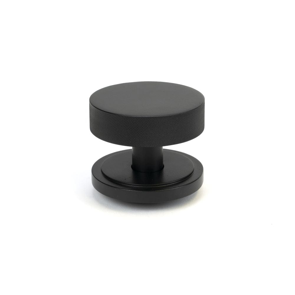From The Anvil Door Furniture Matt Black / Art Deco Centre Door Knob From The Anvil - Matt Black Brompton Centre Door Knob (Art Deco)