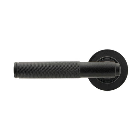 From The Anvil Door Furniture Matt Black / Round Rose From The Anvil - Matt Black Brompton Lever on Rose Set (Plain)