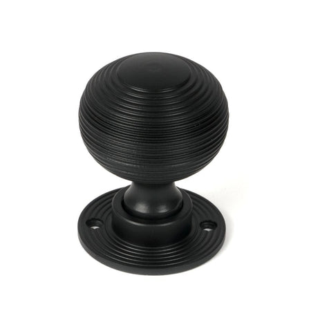 From The Anvil Door Furniture Matt Black / Mortice/Rim Knobs From The Anvil - Matt Black Heavy Beehive Mortice/Rim Knob Set