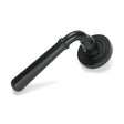 From The Anvil Door Furniture Matt Black / Round Rose From The Anvil - Matt Black Newbury Lever on Rose Set (Plain)
