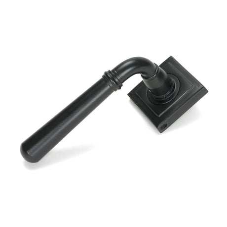 From The Anvil Door Furniture Matt Black / Square Rose From The Anvil - Matt Black Newbury Lever on Rose Set (Square) - Unsprung