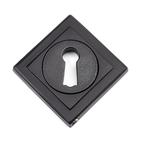 From The Anvil Door Furniture Matt Black / Mortice Key Profile Escutcheons From The Anvil - Matt Black Round Escutcheon (Square)