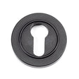 From The Anvil Door Furniture Matt Black / Euro Profile Escutcheons From The Anvil - Matt Black Round Euro Escutcheon (Plain)