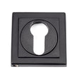 From The Anvil Door Furniture Matt Black / Euro Profile Escutcheons From The Anvil - Matt Black Round Euro Escutcheon (Square)