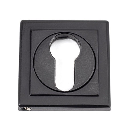 From The Anvil Door Furniture Matt Black / Euro Profile Escutcheons From The Anvil - Matt Black Round Euro Escutcheon (Square)
