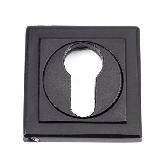From The Anvil Door Furniture Matt Black / Euro Profile Escutcheons From The Anvil - Matt Black Round Euro Escutcheon (Square)