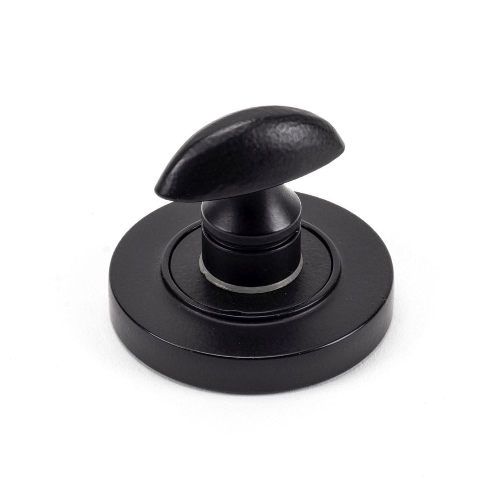 From The Anvil Door Furniture Matt Black / No From The Anvil - Matt Black Round Thumbturn Set (Plain)
