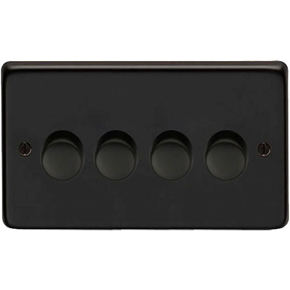 From The Anvil Electrical Matt Black / Quad LED Dimmer Switch From The Anvil - MB Quad LED Dimmer Switch