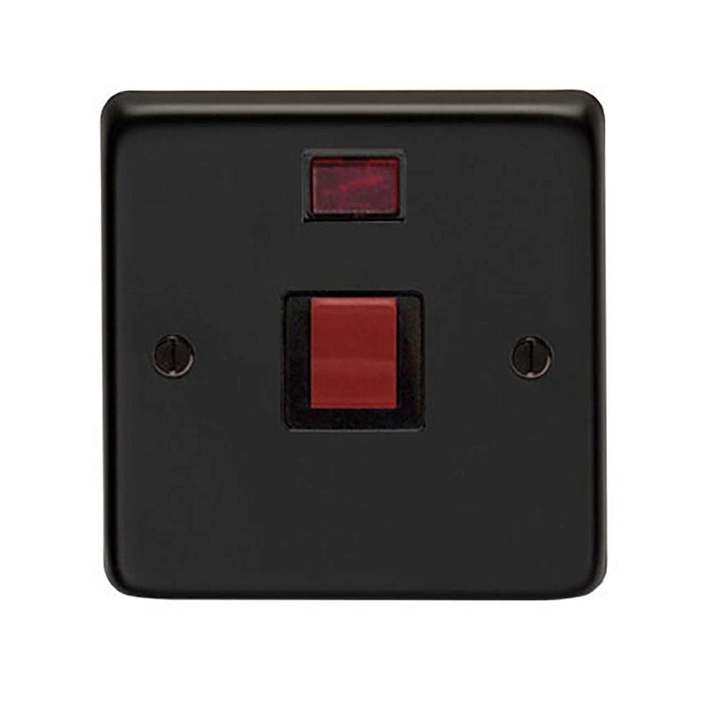 From The Anvil Electrical Matt Black / Cooker Switch From The Anvil - MB Single Plate Cooker Switch