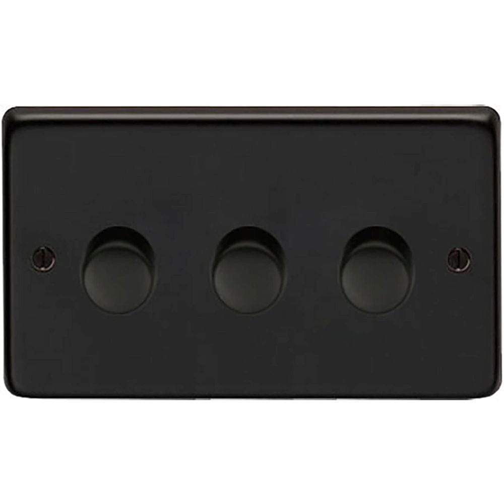 From The Anvil Electrical Matt Black / Triple LED Dimmer Switch From The Anvil - MB Triple LED Dimmer Switch