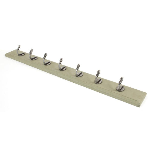 From The Anvil Accessories Natural Smooth / Coat Hooks on Plate From The Anvil - Olive Green Stable Coat Rack