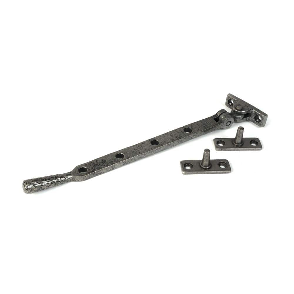 From The Anvil Window Furniture Pewter Patina / 10"/250mm From The Anvil - Pewter 10" Hammered Newbury Stay