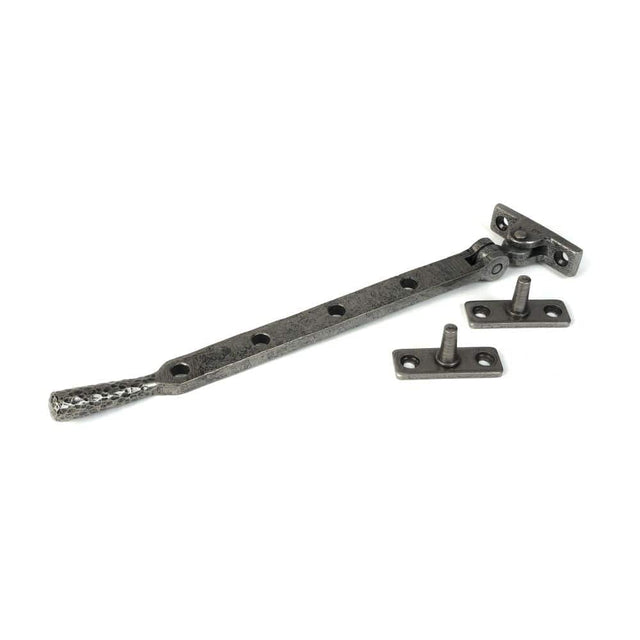From The Anvil Window Furniture Pewter Patina / 10"/250mm From The Anvil - Pewter 10" Hammered Newbury Stay
