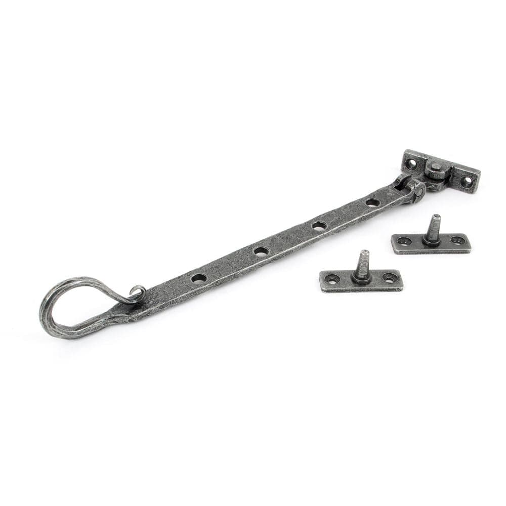From The Anvil Window Furniture Pewter Patina / 10"/250mm From The Anvil - Pewter 10" Shepherd's Crook Stay