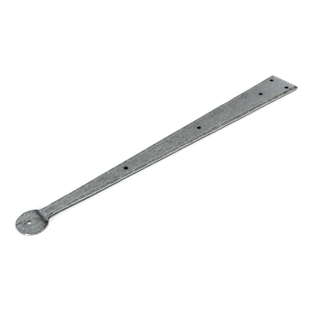 From The Anvil Hinges Pewter Patina / Hinge Fronts / 18" (457mm) From The Anvil - Pewter 18" Penny End Hinge Front (pair)