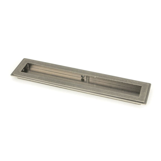 From The Anvil Door Furniture Pewter Patina / Flush Handle / Rectangular From The Anvil - Pewter 250mm Art Deco Rectangular Pull