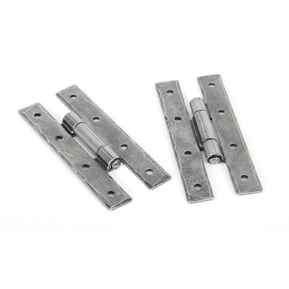 From The Anvil Hinges Pewter Patina / H & HL Hinges / 4" x (102mm) From The Anvil - Pewter 3 ¼" H Hinge (pair)