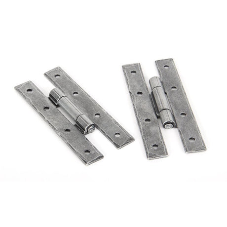 From The Anvil Hinges Pewter Patina / H & HL Hinges / 4" x (102mm) From The Anvil - Pewter 3 ¼" H Hinge (pair)