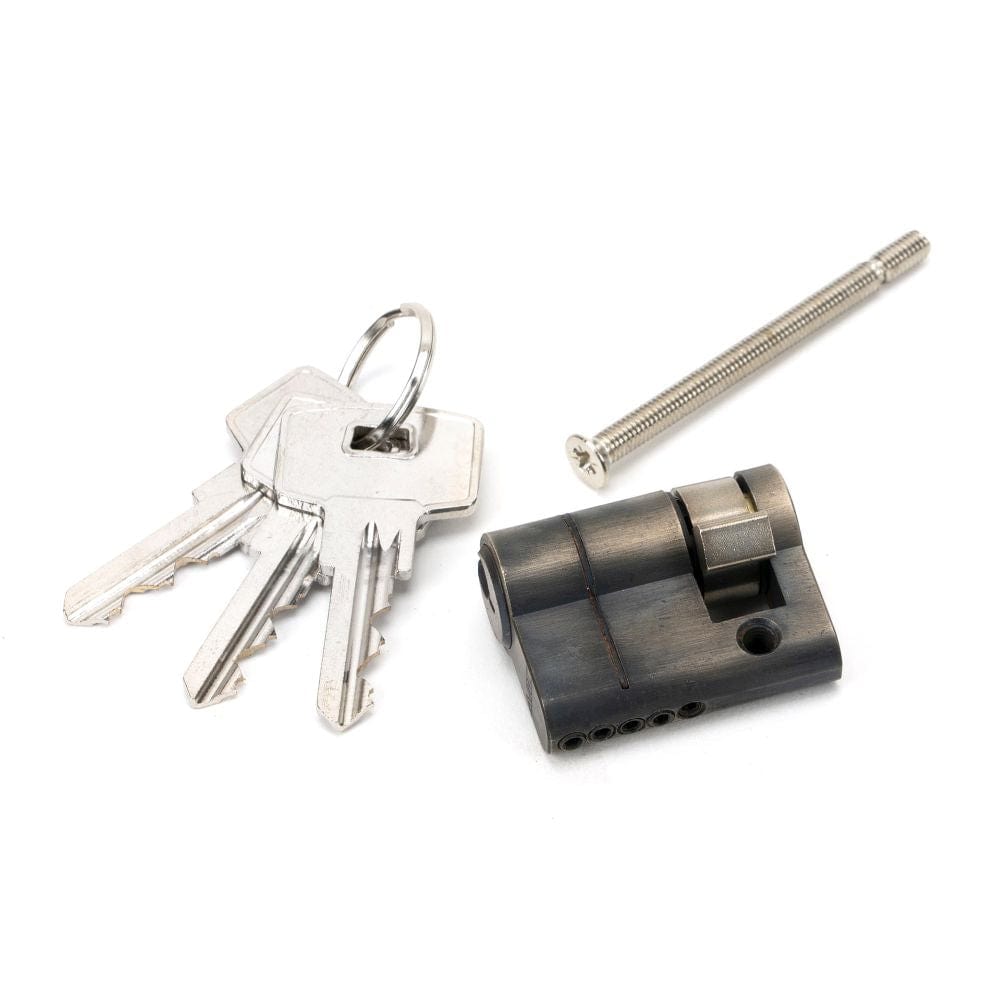 From The Anvil Locks & Latches Pewter Patina / Euro Cylinders Single / 30 x 10mm From The Anvil - Pewter 30/10 5pin Single Cylinder