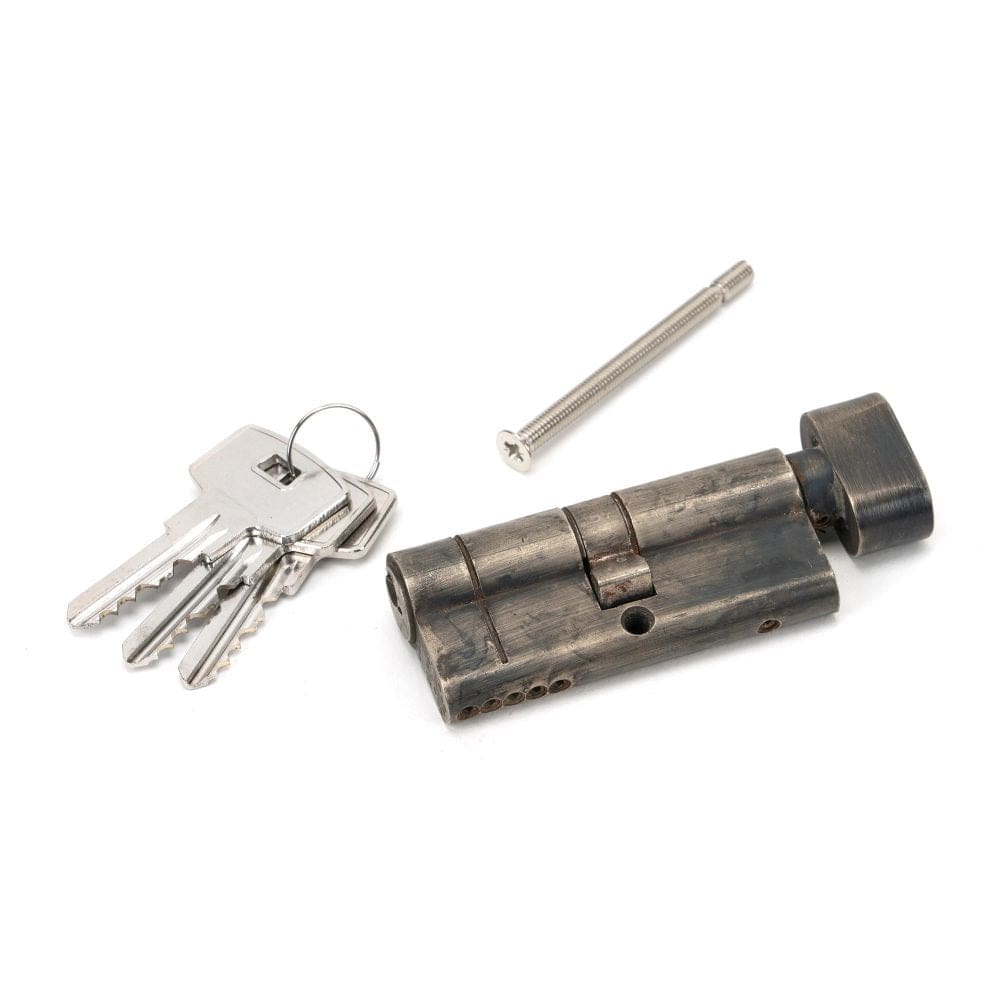 From The Anvil Locks & Latches Pewter Patina / Euro Cylinder & Turn / 35 x 35mm From The Anvil - Pewter 35/35 5pin Euro Cylinder/Thumbturn
