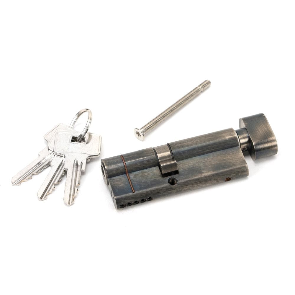 From The Anvil Locks & Latches Pewter Patina / Euro Cylinder & Turn / 35 x 45mm From The Anvil - Pewter 35/45T 5pin Euro Cylinder/Thumbturn