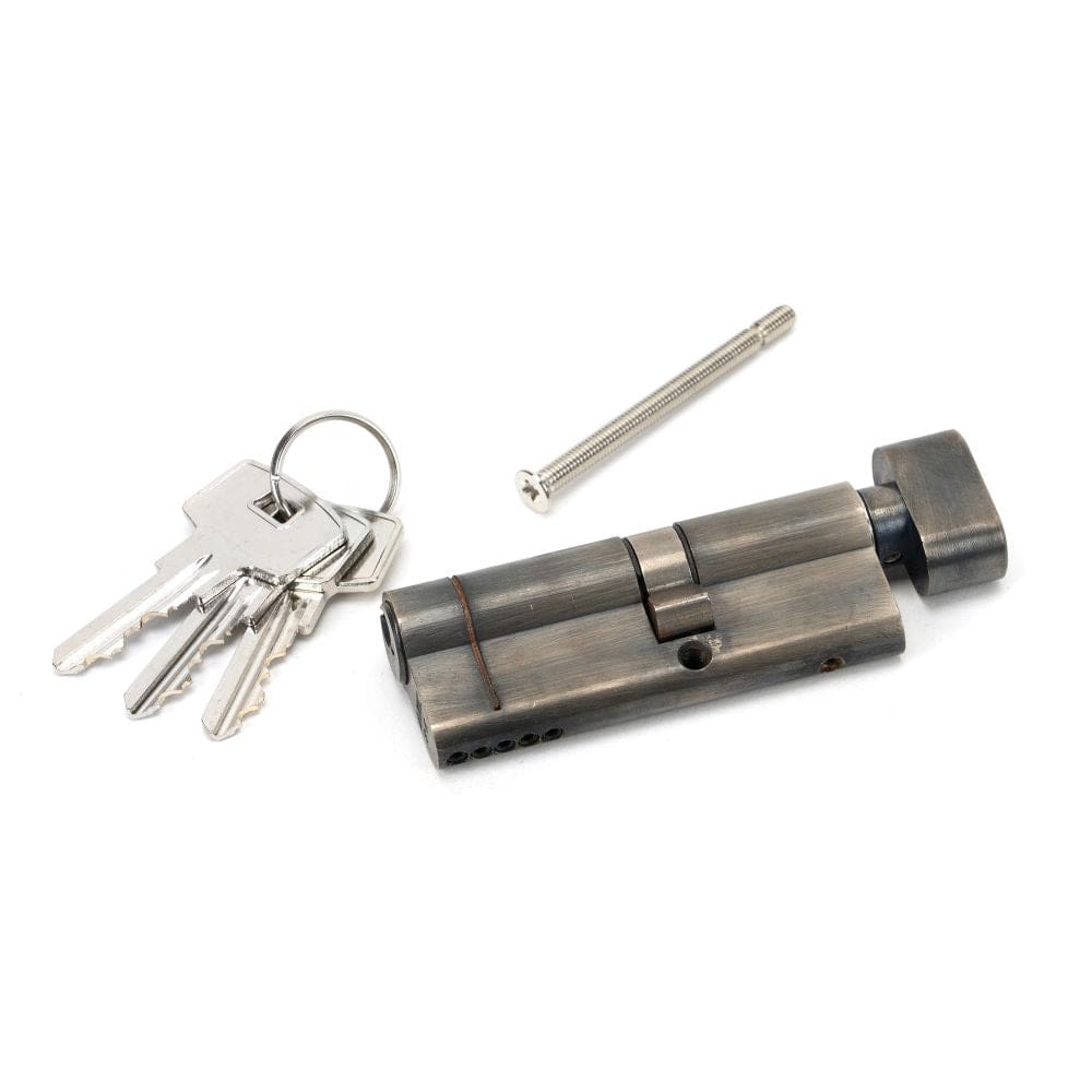 From The Anvil Locks & Latches Pewter Patina / Euro Cylinder & Turn / 35 x 45mm From The Anvil - Pewter 35T/45 5pin Euro Cylinder/Thumbturn