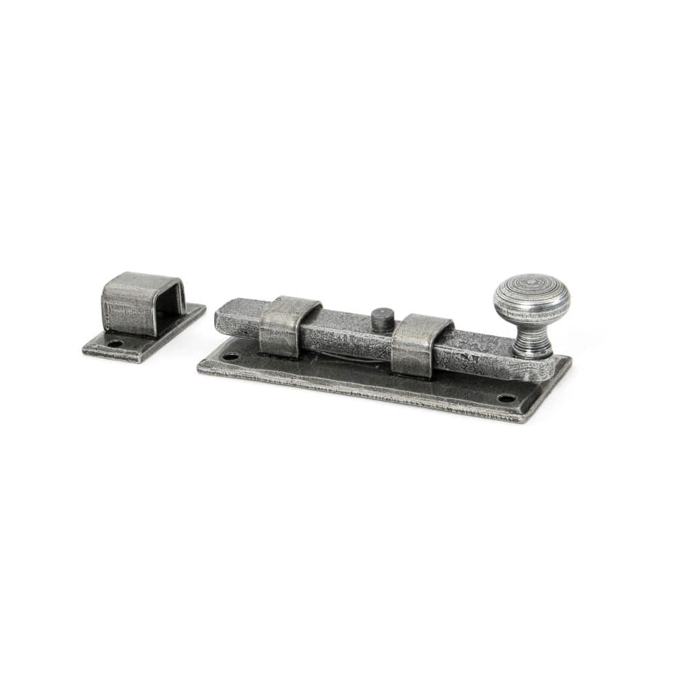 From The Anvil Accessories Pewter Patina / Straight Surface Bolts / 100mm / 4" From The Anvil - Pewter 4" Straight Knob Bolt