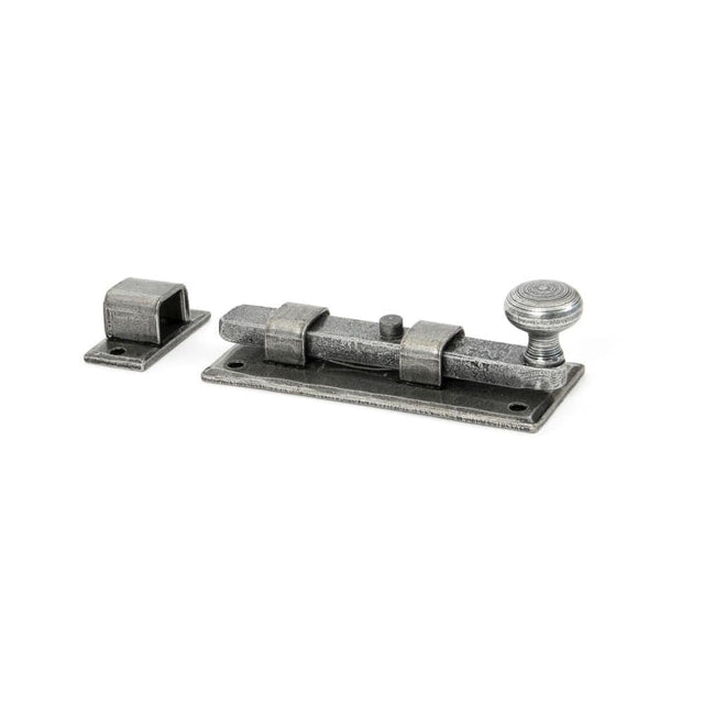 From The Anvil Accessories Pewter Patina / Straight Surface Bolts / 100mm / 4" From The Anvil - Pewter 4" Straight Knob Bolt
